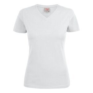Printer Womens/Ladies V Neck / White
